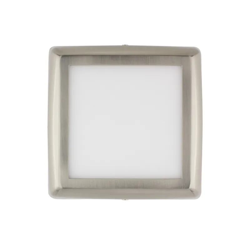 applique plafonnier inox led carre 24w installation en saillie
