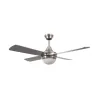 ventilateur de plafond radio 4 pales inox-3 vitesses-diametre 1100mm-15w led