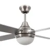 ventilateur de plafond radio 4 pales inox-3 vitesses-diametre 1100mm-15w led
