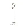 lampadaire lampe a poser 3 tetes orientable bois et acier-culot e14