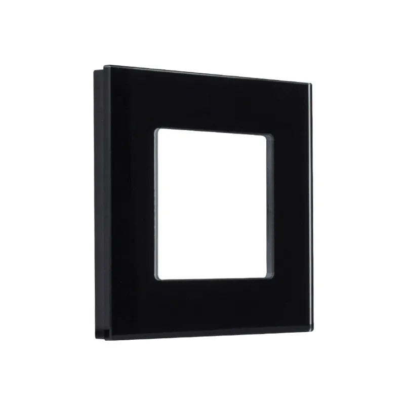 plaque verre simple poste noir ou blanc