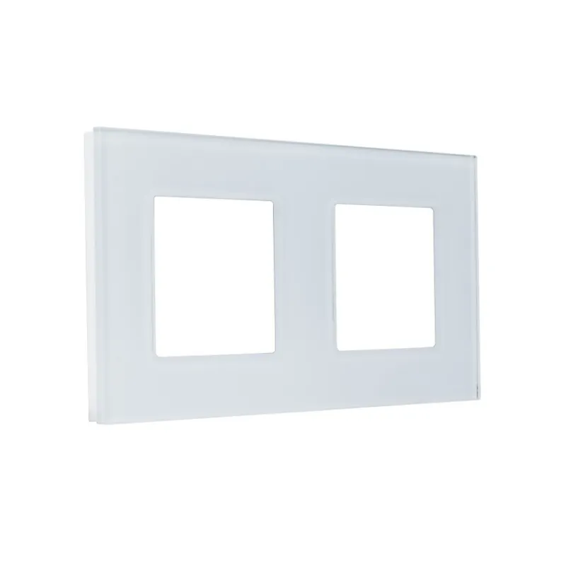 plaque-verre-double-postes-noir-ou-blanc