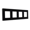 plaque-verre-quatre-postes-noir-ou-blanc