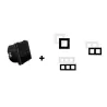 interrupteur tactile triple allumage verre noir ou blanc a composer
