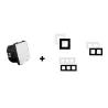 interrupteur tactile triple allumage verre noir ou blanc a composer