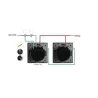 interrupteur double va et vient tactile verre noir ou blanc a composer