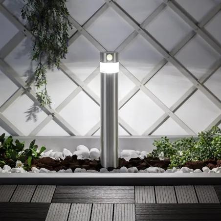 borne balise potelet solaire 30cm detecteur de mouvement 6m-led 0.5w-75 lumens 3000k-4000k-6000k