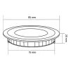 Spot Encastrable 3w led-230 lumens rond extra plat blanc cuisine sdb meuble niche
