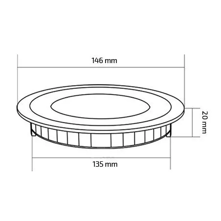 Spot Encastrable led 9w-690 lumens rond extra plat acceuil bureau