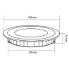 Spot Encastrable led 9w-690 lumens rond extra plat acceuil bureau