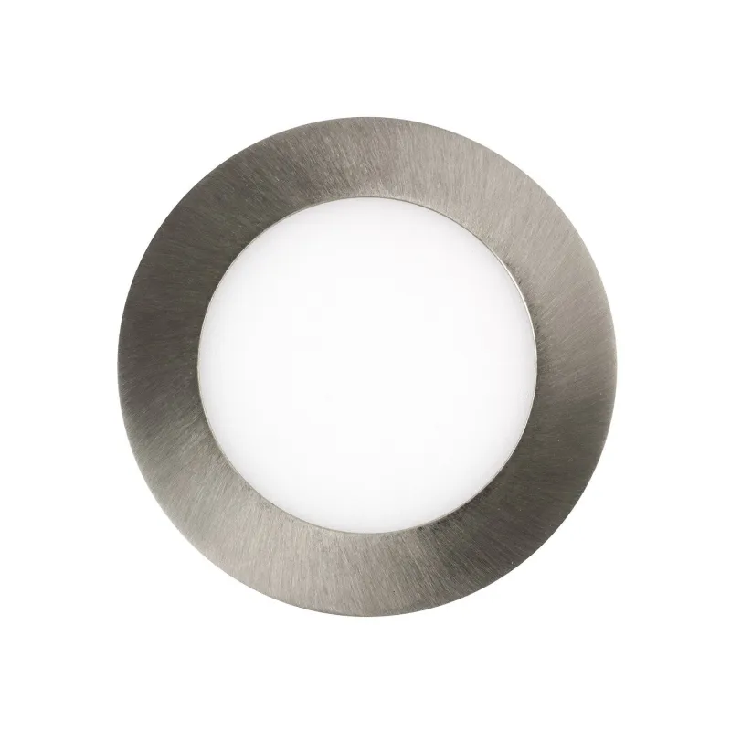 Spot Encastrable led gris rond inox brossé 6w extra plat