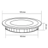Spot Encastrable led gris rond inox brossé 6w extra plat