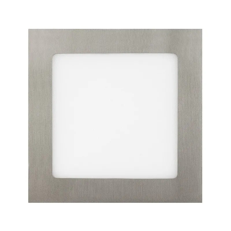 extra plat downlight dalle encastrable carré inox gris 12w-1000 lumens