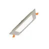 extra plat downlight dalle encastrable carré inox gris 12w-1000 lumens