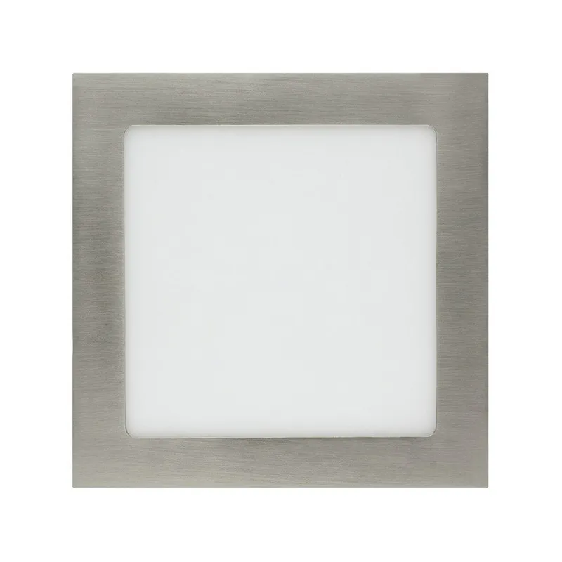 extra plat downlight dalle encastrable carré inox gris 15w-1200 lumens