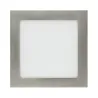 extra plat downlight dalle encastrable carré inox gris 15w-1200 lumens