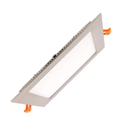 extra plat downlight dalle encastrable carré inox gris 15w-1200 lumens