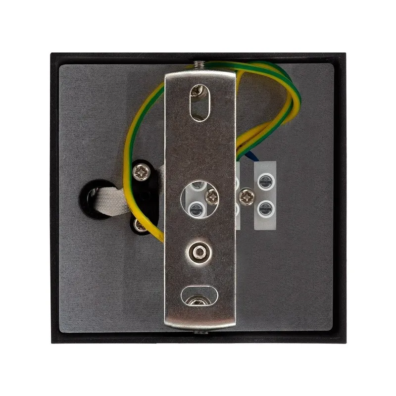 plafonnier noir bloc aluminium rectangulaire montage saillie ampoule gu10 220v