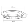 Spot Encastrable led rond inox brossé 15w-1200lm extra plat