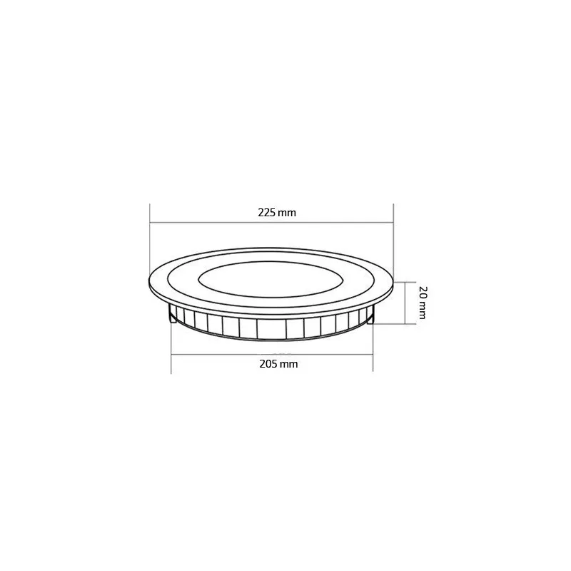 Spot Encastrable led rond inox brossé 100w-1260 lumens extra plat