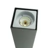 borne de jardin noire 74cm culot e27 ip54 220v
