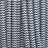 câble cordon tissu tressé corde textile noir et blanc au mètre
