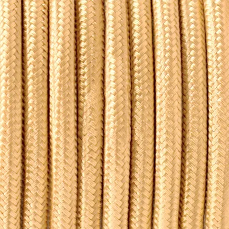câble cordon tissu corde textile doré au mètre