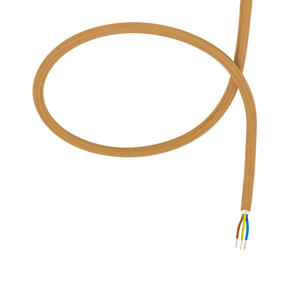 câble cordon tissu corde textile doré au mètre