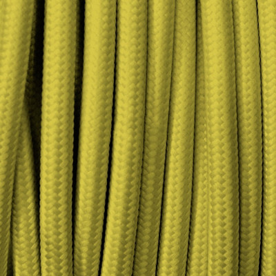 câble cordon tissu corde textile jaune au mètre