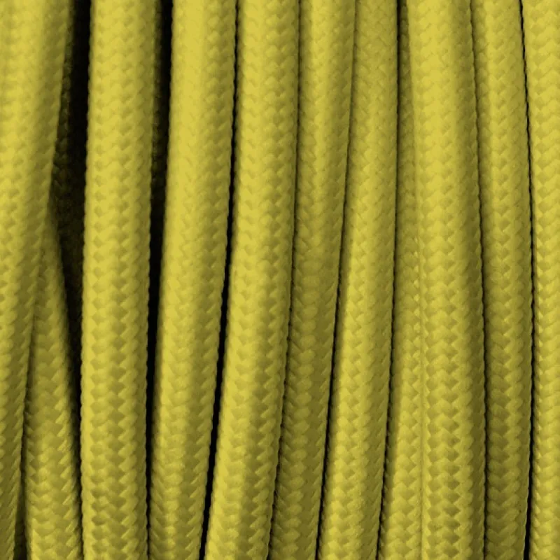 câble cordon tissu corde textile jaune au mètre