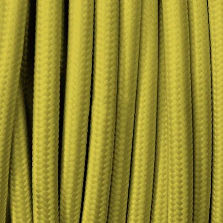 câble cordon tissu corde textile jaune au mètre