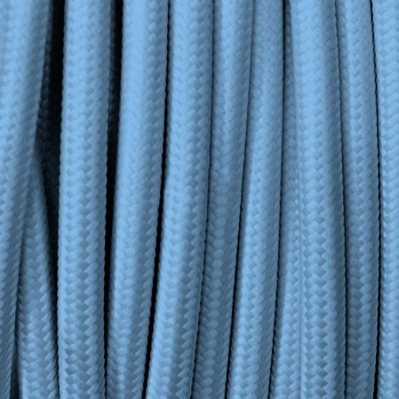 câble cordon tissu corde textile bleu au mètre