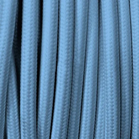 câble cordon tissu corde textile bleu au mètre
