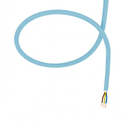 câble cordon tissu corde textile bleu au mètre