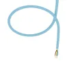 câble cordon tissu corde textile bleu au mètre