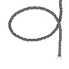 câble cordon tissu corde textile tressé noir et blanc au mètre