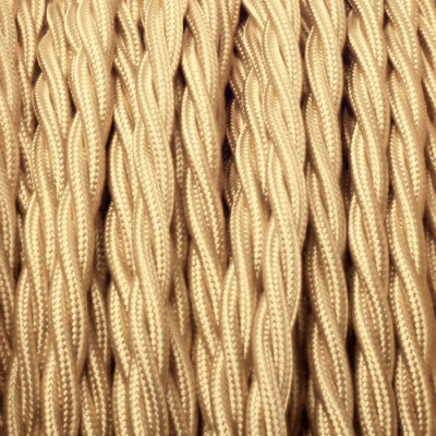 câble cordon tissu corde textile tressé doré au mètre