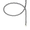 câble cordon tissu corde textile tressé gris au mètre