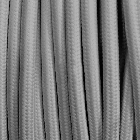 câble cordon tissu corde textile gris au mètre