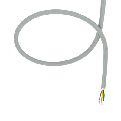 câble cordon tissu corde textile gris au mètre