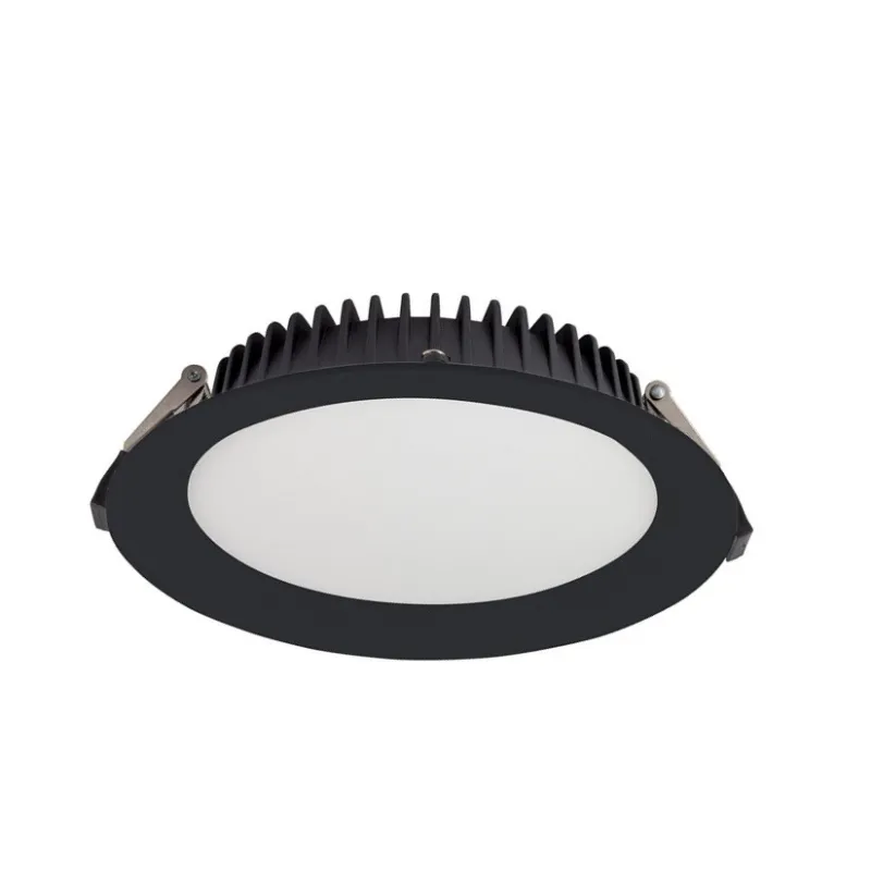 downlight led encastrable rond noir 24w-ugr17-2520 lumens-4000k-237mm