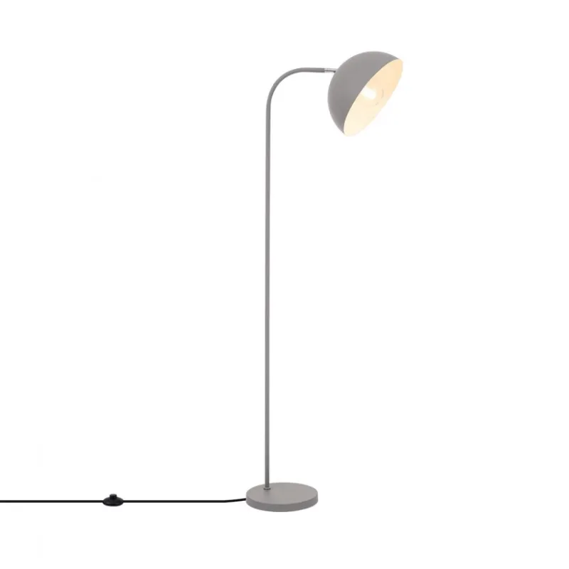 lampadaire 153cm gris culot e27 pied aluminium vintage