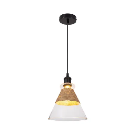 suspension-plafonnier-noir-et-verre-diametre-18cm-retro-culot-e27