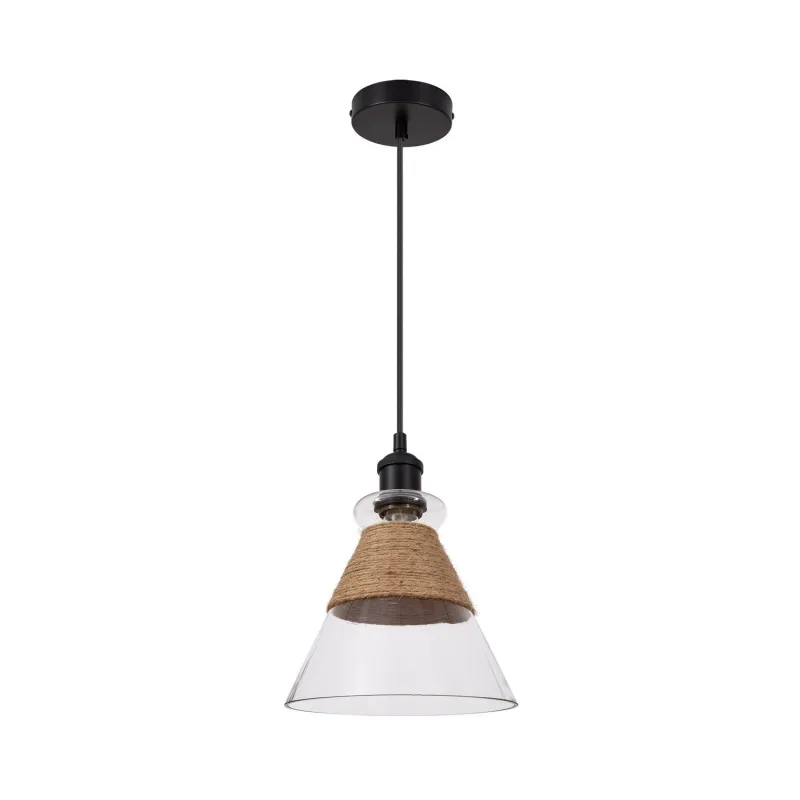 suspension-plafonnier-noir-et-verre-diametre-18cm-retro-culot-e27