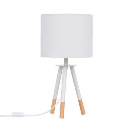 lampe-sur-pied-table-aluminium-blanc-abat-jour-blanc-culot-e27