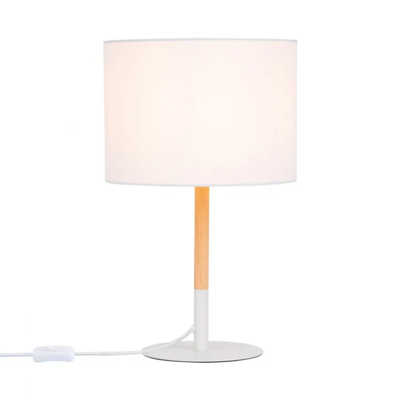 lampe-sur-pied-table-aluminium-blanc-abat-jour-blanc-culot-e27