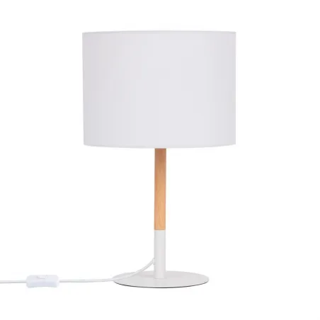 lampe-sur-pied-table-aluminium-blanc-abat-jour-blanc-culot-e27
