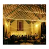 filet guirlande led rideaux lumineux 2x1.5m telecommande-ip44-extérieur-3000k