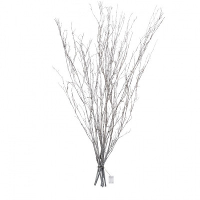 branche arbre 120cm blanc ou doré guirlande led sur piles aa 3000k