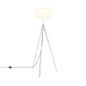lampadaire sur pied 150cm aluminium abat-jour blanc culot e27